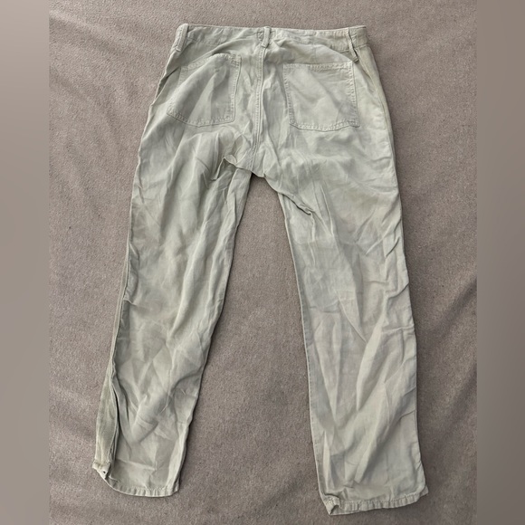 MOTHER JEANS The Shaker Chop Crop In army Green Vacation Pants Women Size 28 - Picture 6 of 11